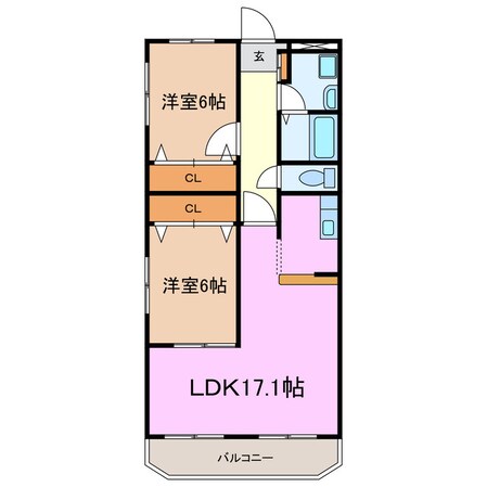 サンキャッスル岩崎の物件間取画像